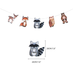 Woodland Baby Shower Banner Kit, Welcome Baby Woodland Baby Shower Banner with Woodland Animals, Paper Rosettes, Fox Cutouts