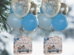 Baby It's Cold Outside Balloon Centerpieces, Baby It's Cold Outside Baby Shower for Boys, Woodland Winter Baby Shower