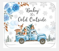 Baby It's Cold Outside Balloon Centerpieces, Baby It's Cold Outside Baby Shower for Boys, Woodland Winter Baby Shower