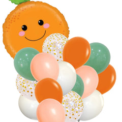 Little Cutie Balloon Bouquet, Melon Birthday Balloons, Little Cutie Baby Shower Balloons, Orange Foil Balloon, Little Cutie Party Balloons