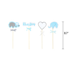 Elephant Baby Shower Party Supplies in Blue and Gray, Little Peanut Decorations