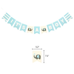 Elephant Baby Shower Party Supplies in Blue and Gray, Little Peanut Decorations