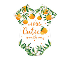 A Little Cutie is on the Way Baby Shower Balloon Centerpiece Set, Citrus Baby Shower Balloon Bouquet, Orange Theme Baby Shower Decoration