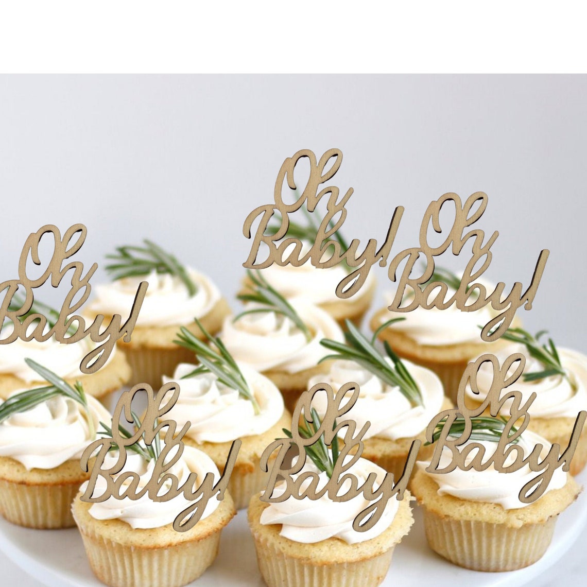 Baby Shower Cupcake Toppers, Printable Cupcake Toppers, Baby Deer,  Greenery, Boho, Sweet Baby, Boy, Baby Shower Decor, MCP840